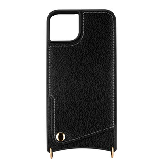 iPhone 15 Zwart - Back Cover met Bandje