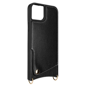 iPhone 15 Zwart - Back Cover met Bandje