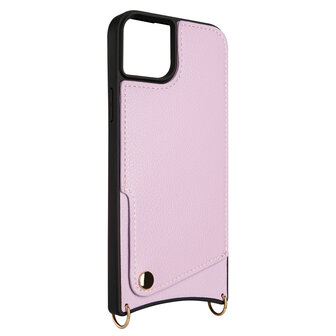 iPhone 15 Paars - Back Cover met Bandje