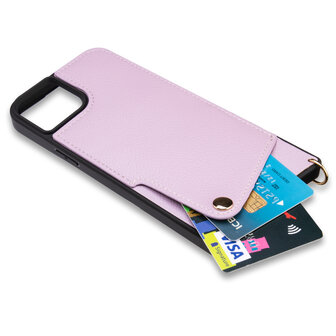 iPhone 15 Paars - Back Cover met Bandje
