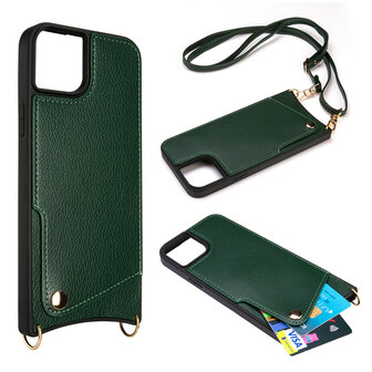 iPhone 15 Groen - Back Cover met Bandje