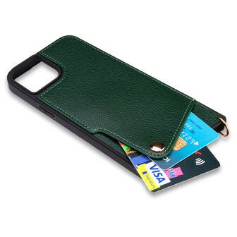 iPhone 15 Groen - Back Cover met Bandje