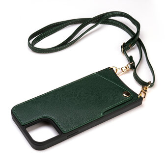 iPhone 15 Groen - Back Cover met Bandje