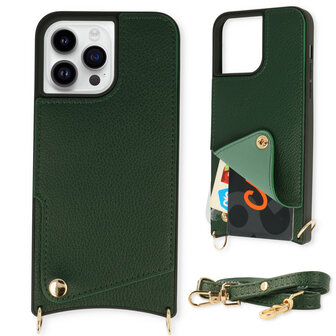 iPhone 11 Pro Max Groen - Back Cover met Bandje