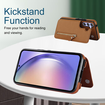 Samsung A54 Bruin - Back Cover met Koord
