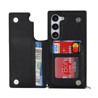 Samsung S23 Zwart - Back Cover met Koord