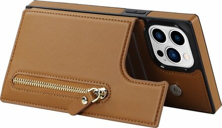 iPhone 15 Pro Bruin - Back Cover met Koord