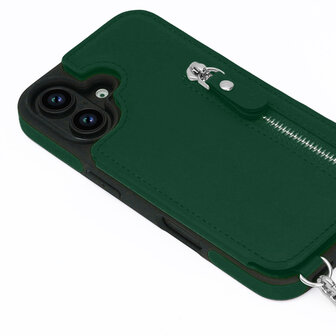 iPhone 16 Plus - Groen - Back Cover met Koord