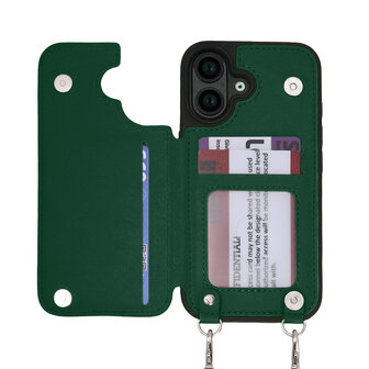 iPhone 16 Plus - Groen - Back Cover met Koord
