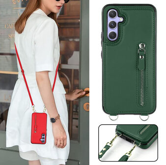 iPhone 16 Plus - Groen - Back Cover met Koord