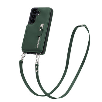 Samsung S25 Plus - Groen - Back Cover met Koord