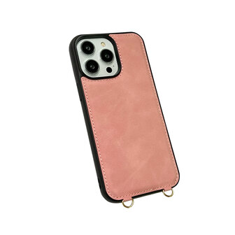 iPhone 16 Pro Max - Pale Pink - 2 in 1 MagSafe Wallet Case met Koord