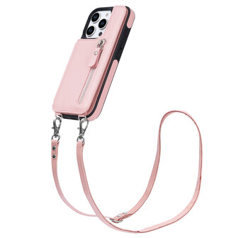 iPhone 16 Pro Max - Roze - Back Cover met Koord
