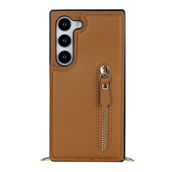Samsung S23 Plus Bruin - Back Cover met Koord