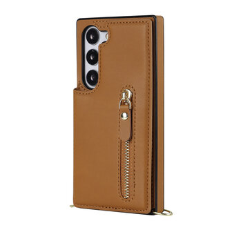 Samsung S23 Plus Bruin - Back Cover met Koord