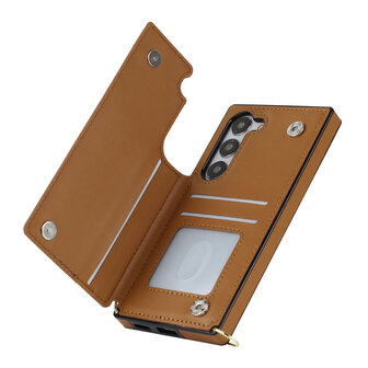 Samsung S23 Plus Bruin - Back Cover met Koord