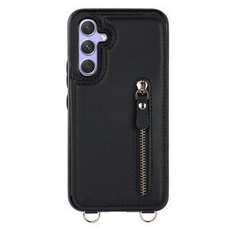 Samsung A15 - Zwart - Back Cover met Koord