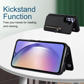 Samsung A15 - Zwart - Back Cover met Koord