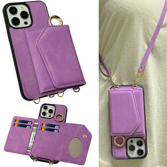 iPhone 14 Pro Bright Lila - Magsafe 2 in 1 met Koord
