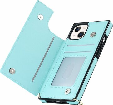 iPhone 14 Turquoise - Back Cover met Koord