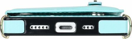 iPhone 14 Turquoise - Back Cover met Koord