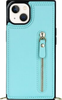 iPhone 14 Turquoise - Back Cover met Koord