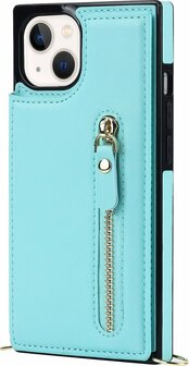 iPhone 14 Turquoise - Back Cover met Koord