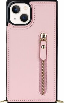 iPhone 15 Roze - Back Cover met Koord