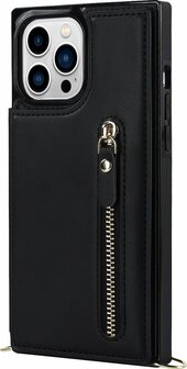 iPhone 14 Pro Zwart - Back Cover met Koord