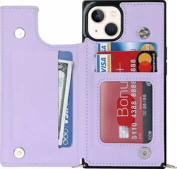 iPhone 15 Plus Paars - Back Cover met Koord