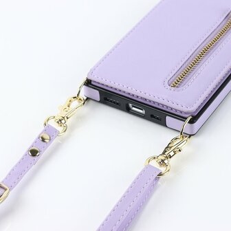 iPhone 15 Plus Paars - Back Cover met Koord