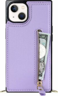 iPhone 15 Plus Paars - Back Cover met Koord