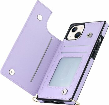 iPhone 15 Plus Paars - Back Cover met Koord