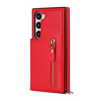 Samsung S23 Rood - Back Cover met Koord