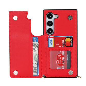 Samsung S23 Rood - Back Cover met Koord
