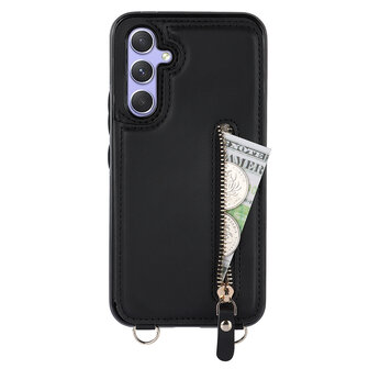 Samsung A14 Zwart - Back Cover met Koord