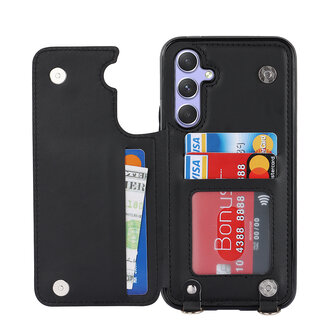 Samsung A14 Zwart - Back Cover met Koord
