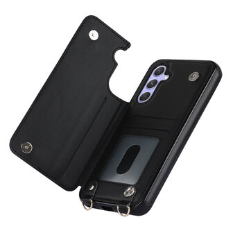 Samsung A14 Zwart - Back Cover met Koord