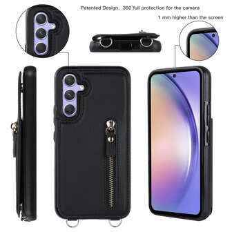 Samsung A14 Zwart - Back Cover met Koord