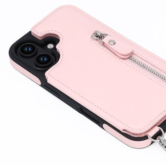 iPhone 16 - Roze - Back Cover met Koord