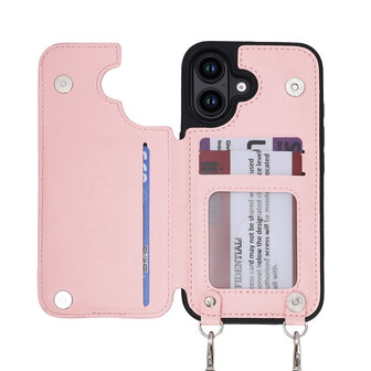 iPhone 16 - Roze - Back Cover met Koord