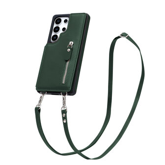 Samsung S25 Ultra - Groen - Back Cover met Koord