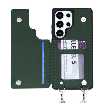 Samsung S25 Ultra - Groen - Back Cover met Koord