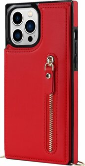 iPhone 14 Pro Rood - Back Cover met Koord