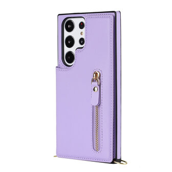 Samsung S24 Ultra Paars - Back Cover met Koord