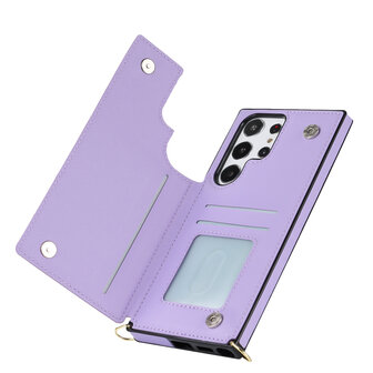 Samsung S24 Ultra Paars - Back Cover met Koord