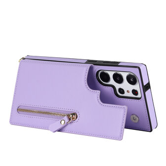 Samsung S24 Ultra Paars - Back Cover met Koord