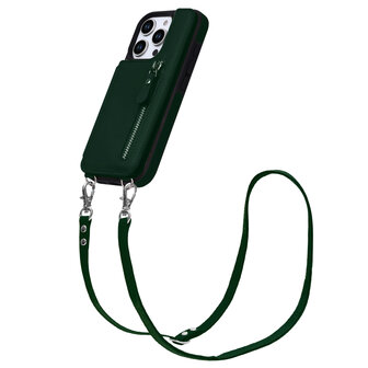 iPhone 16 Pro Max - Groen - Back Cover met Koord
