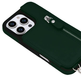 iPhone 16 Pro Max - Groen - Back Cover met Koord