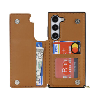 Samsung S24 Bruin - Back Cover met Koord